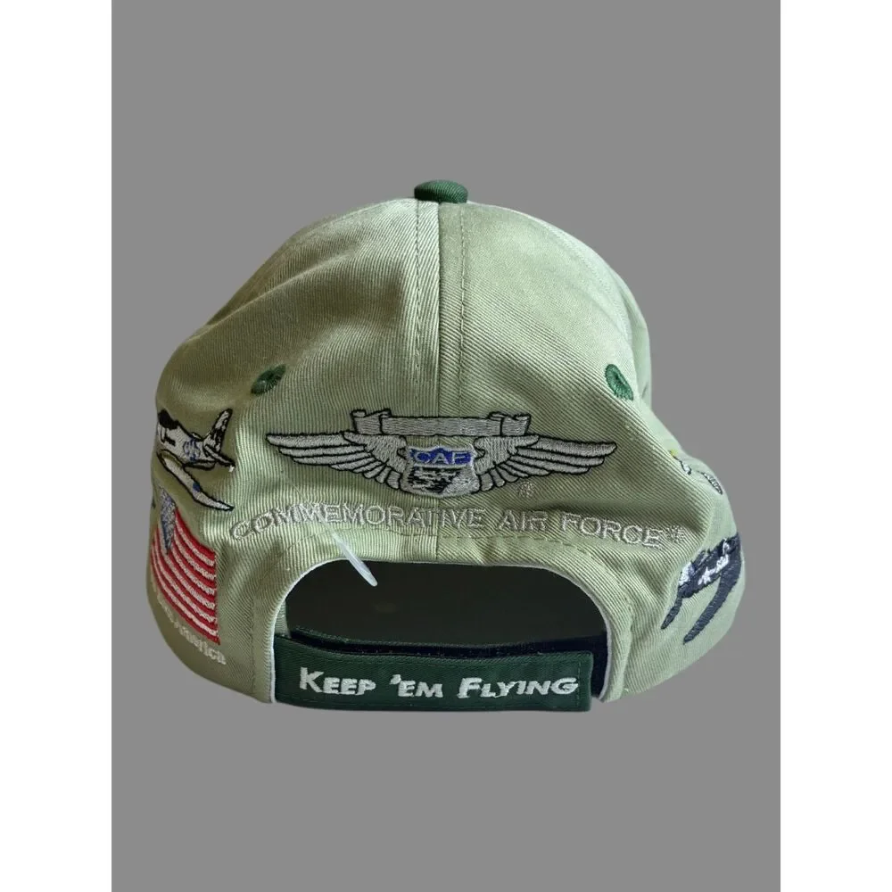 Commemorative Air Force Fighter Squadron Adjustable Hat Airplane Cap CAF USA